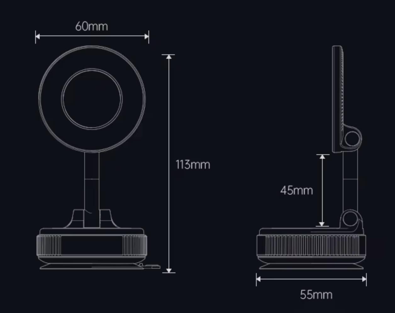 Support de téléphone à ventouse